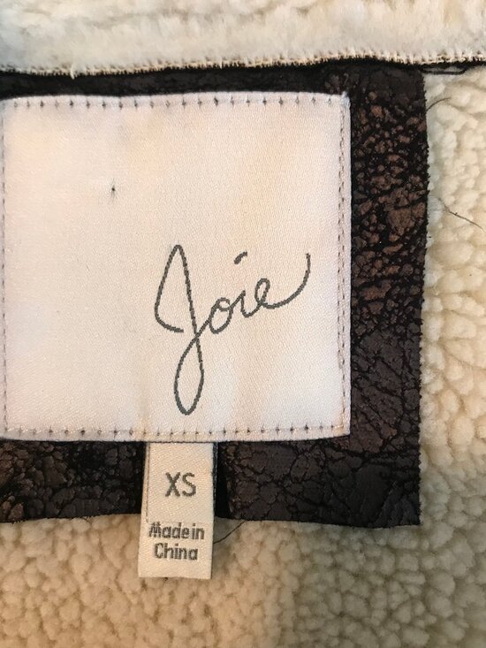 Joie Faux Shearling Lamb Leather Vest Size XS - Picture 7 of 8